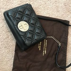 Kate Spade black leather cross body bag